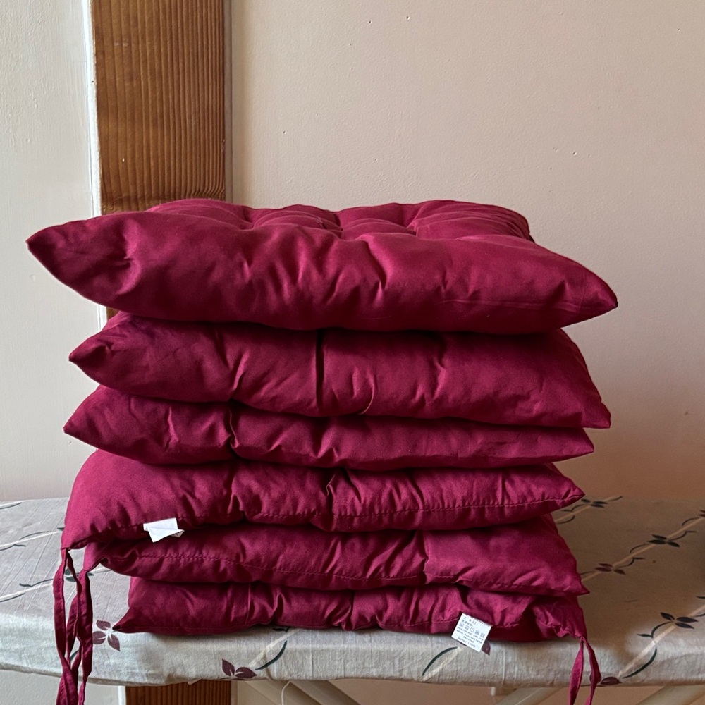Set of Burgundy Cushions